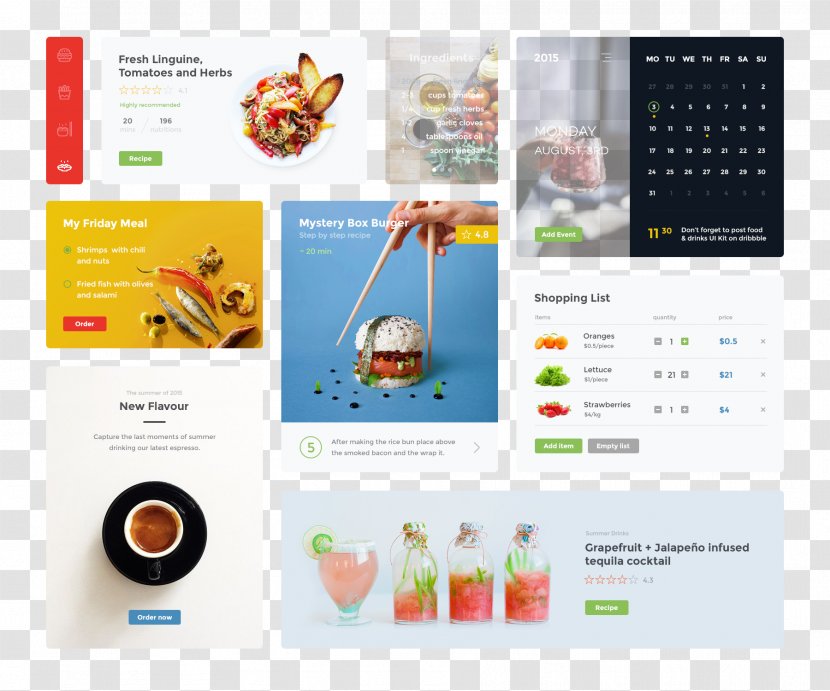 Web Page Template System Design - Multimedia - Food Templates Transparent PNG