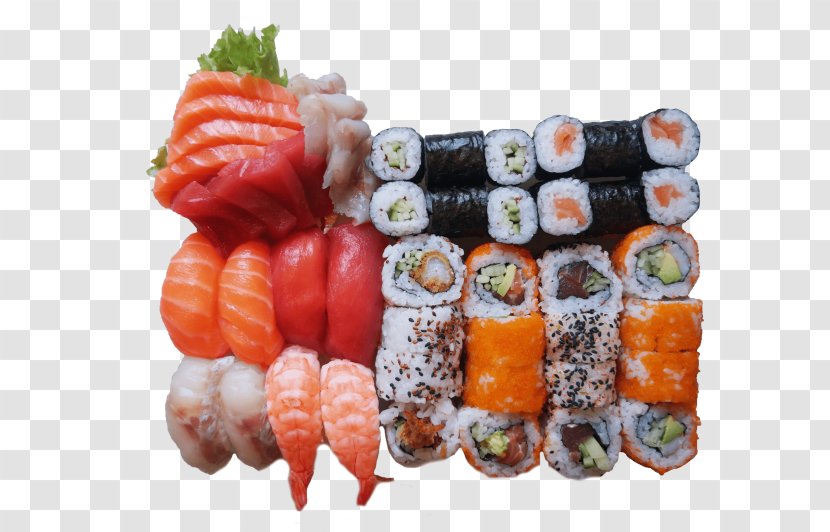 Sushi Sashimi Japanese Cuisine California Roll Makizushi - Thunnus - Va Transparent PNG