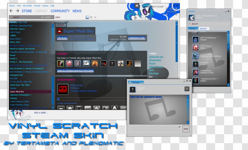 Portal Computer Software Skin Scratch Live Half-Life 2 - Screenshot - Avatar Steam Transparent PNG