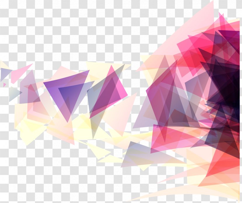 Geometry Triangle Geometric Shape - Red - Pink Background Transparent PNG