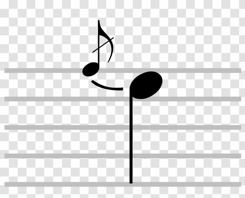 Musical Notation Grace Note Appoggiatura Acciaccatura - Heart Transparent PNG