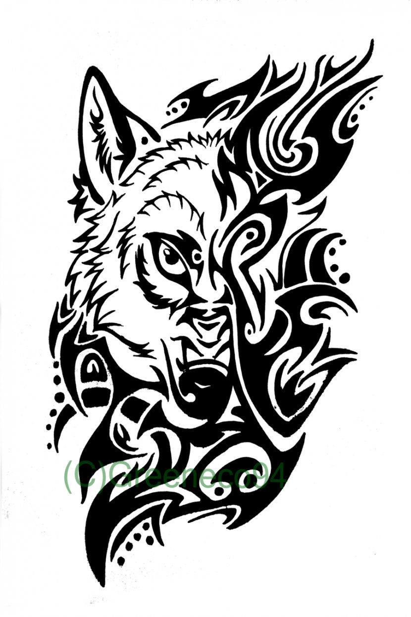 Gray Wolf Tattoo Artist Tribe - Decal - Heart With Banner Designs Transparent PNG