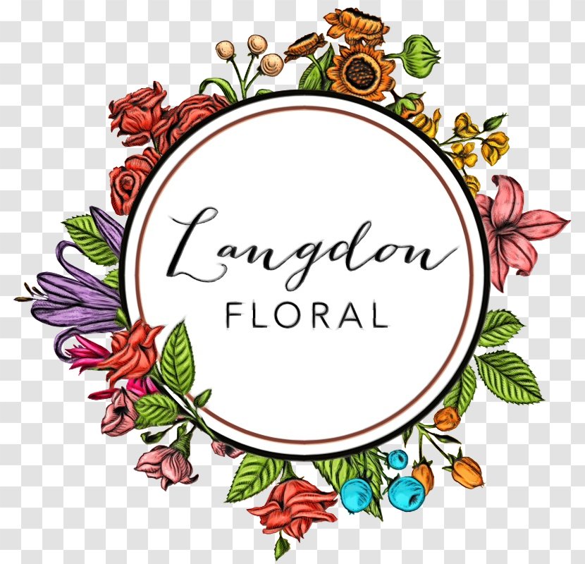 Langdon Floral Cut Flowers Design - Ornament - Greeting Transparent PNG