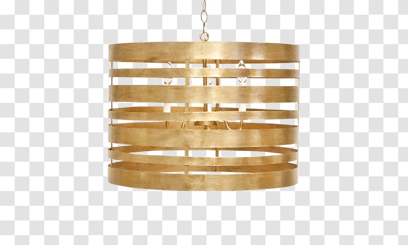 Chandelier Lighting Light Fixture Pendant - Gold Stripes Transparent PNG