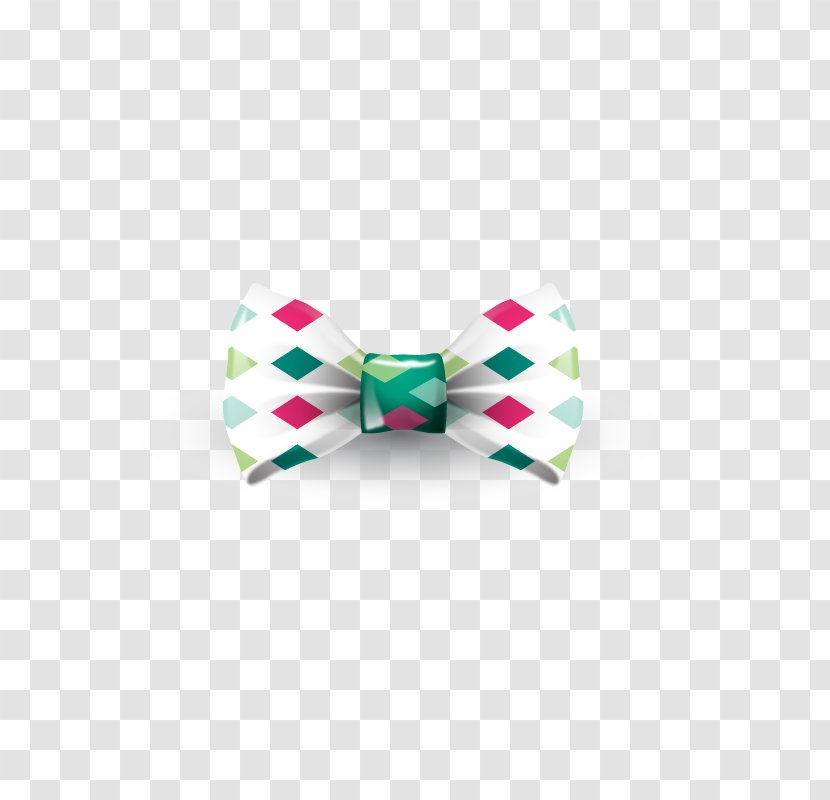 Download - Green - White Bow Transparent PNG