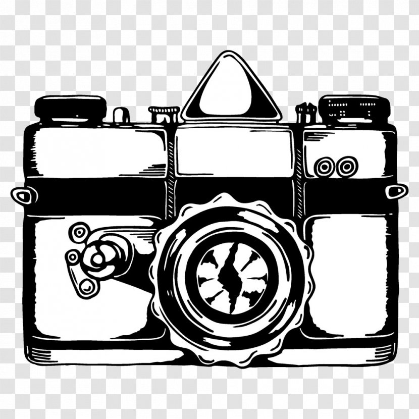 Camera Photography Illustration - Hand-painted Background Image Topic Transparent PNG