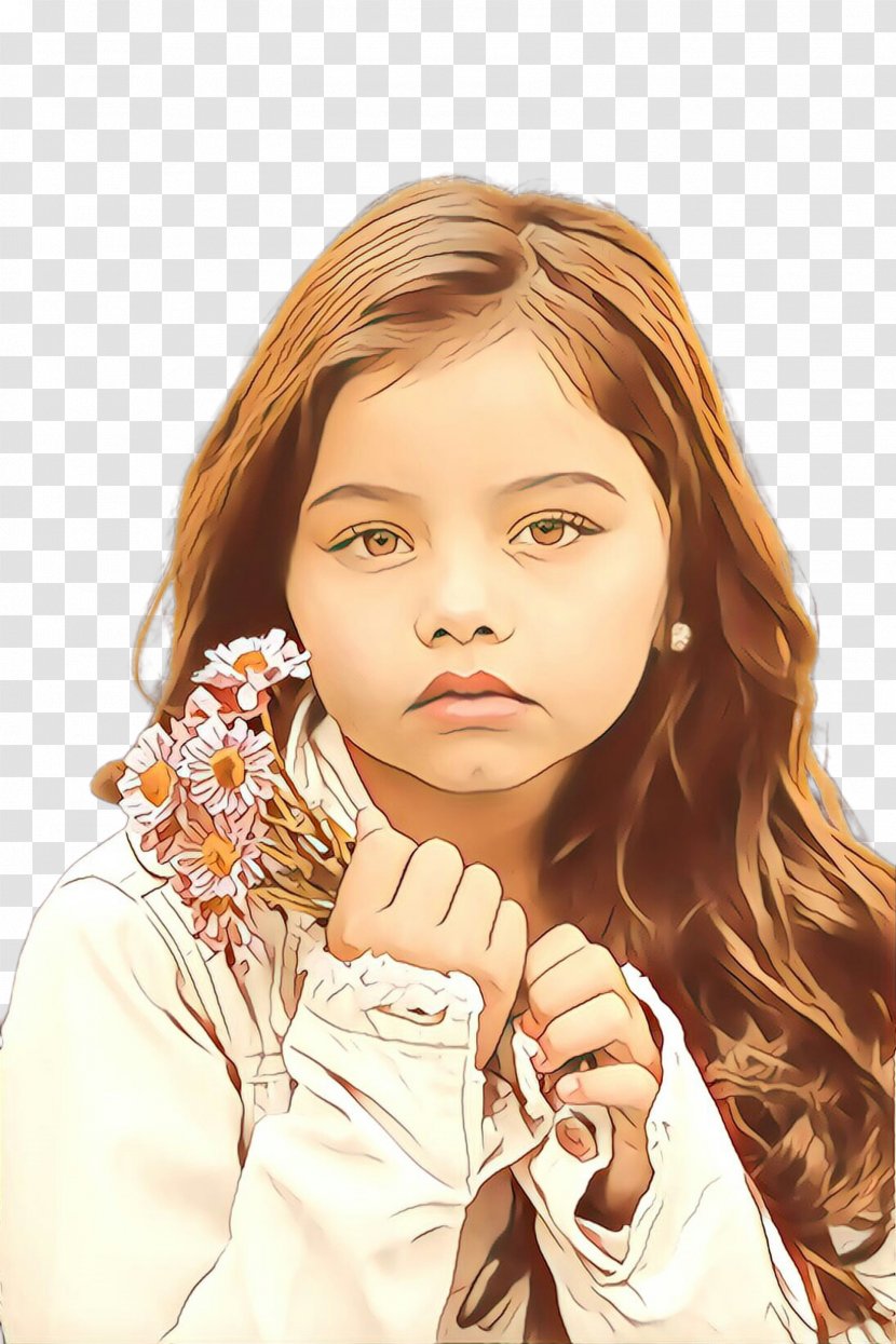 Little Girl - Fashion - Layered Hair Ear Transparent PNG