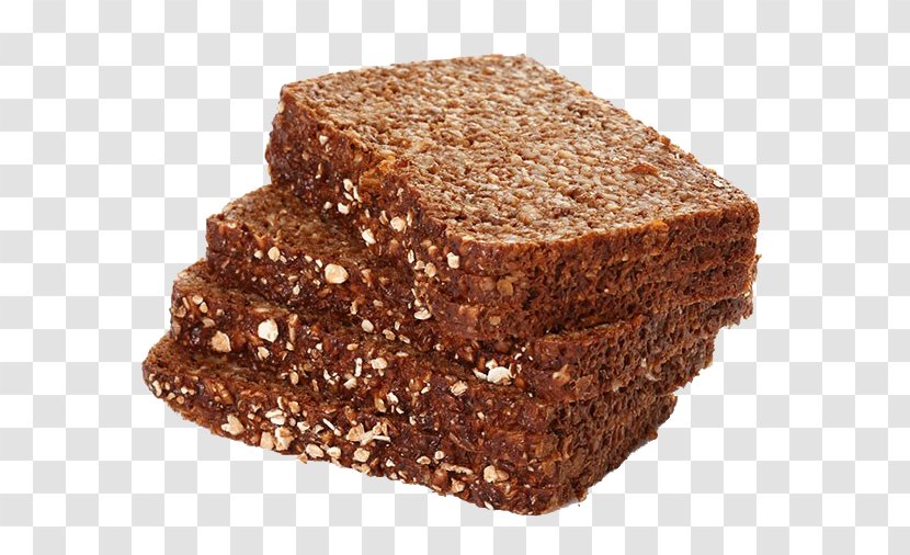 Rye Bread Pumpernickel Brown - Chocolate Brownie - Whole Wheat Transparent PNG