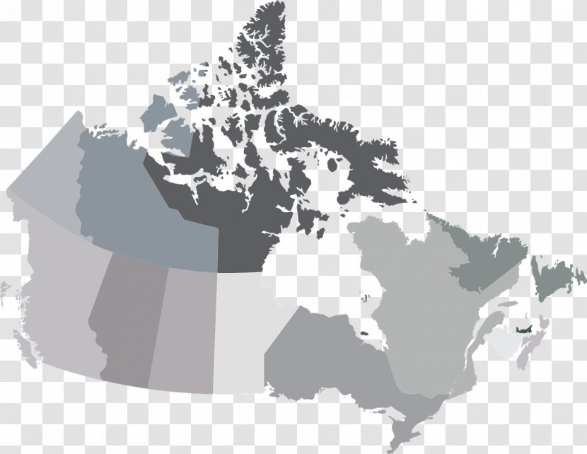 Provinces And Territories Of Canada Vector Graphics Map - Road Transparent PNG