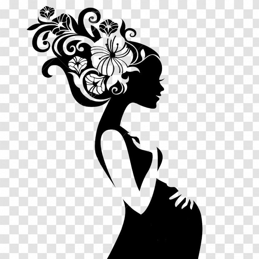 Silhouette Mother - Heart Transparent PNG