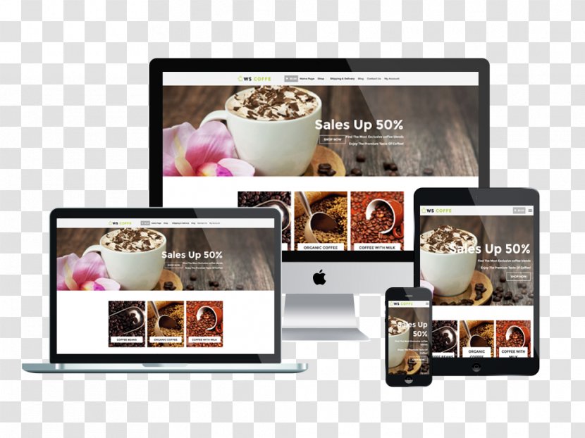 Responsive Web Design Tea Template System WordPress - Coffee Theme Transparent PNG