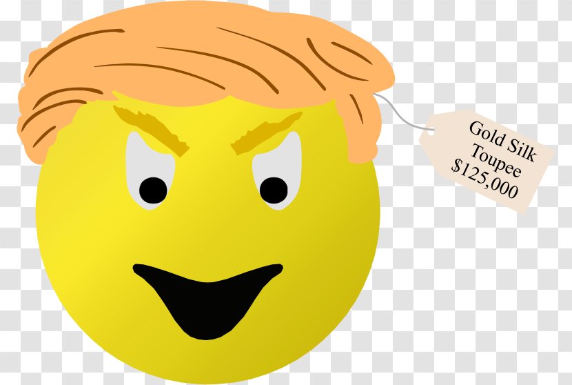 Smiley Emoticon Clip Art - Yellow - Donald Trump Transparent PNG