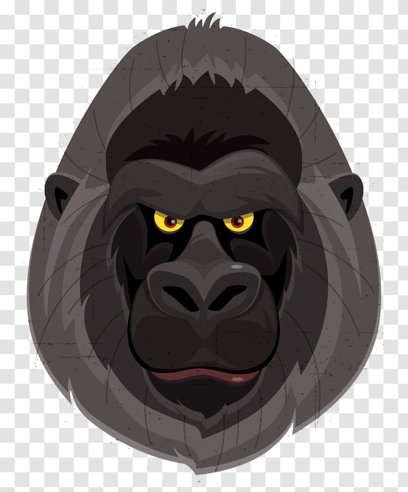 Gorilla Cartoon - Blue Transparent PNG