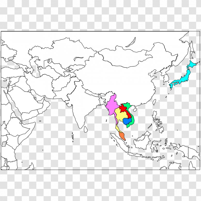 Southeast Asia Blank Map Western South Transparent PNG