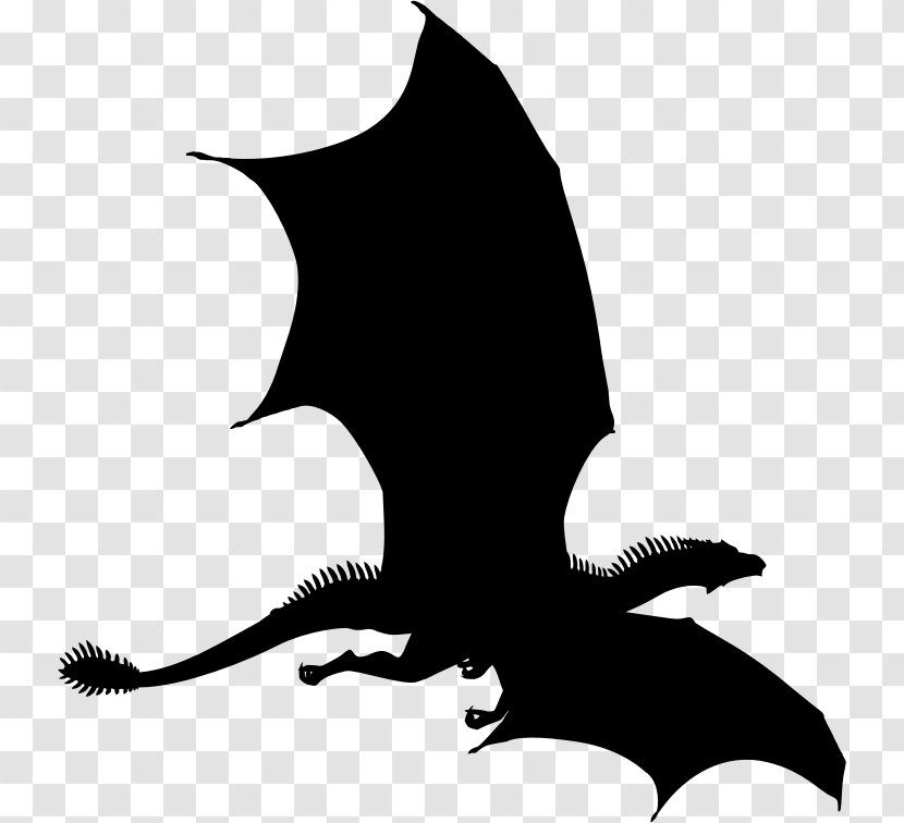 Dragon Silhouette Clip Art - Wing Transparent PNG