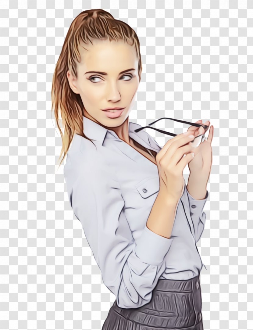 Gesture Finger Brown Hair White-collar Worker - Paint - Whitecollar Transparent PNG