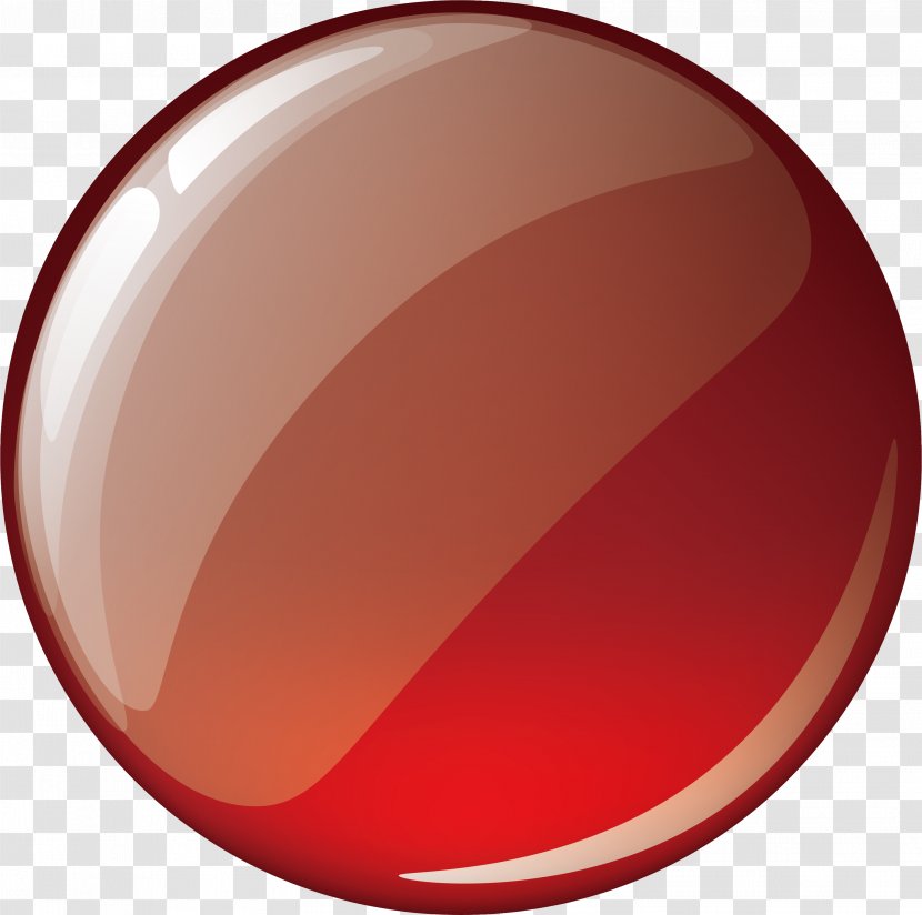 Button Download - Round Red Crystal Transparent PNG