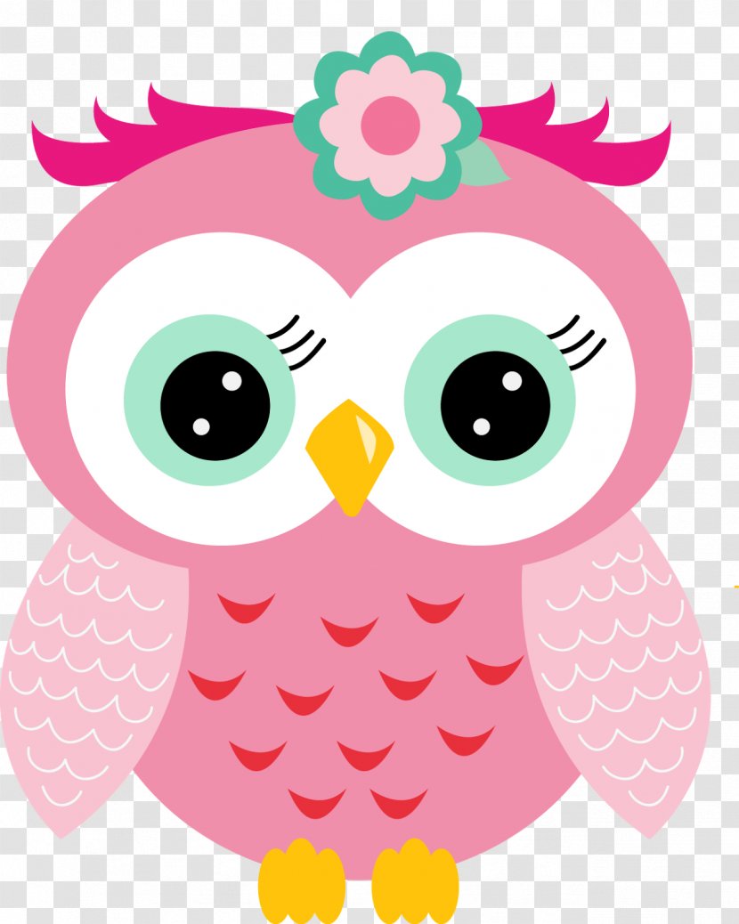 Drawing Little Owl Pink Paper Party - Owls Transparent PNG