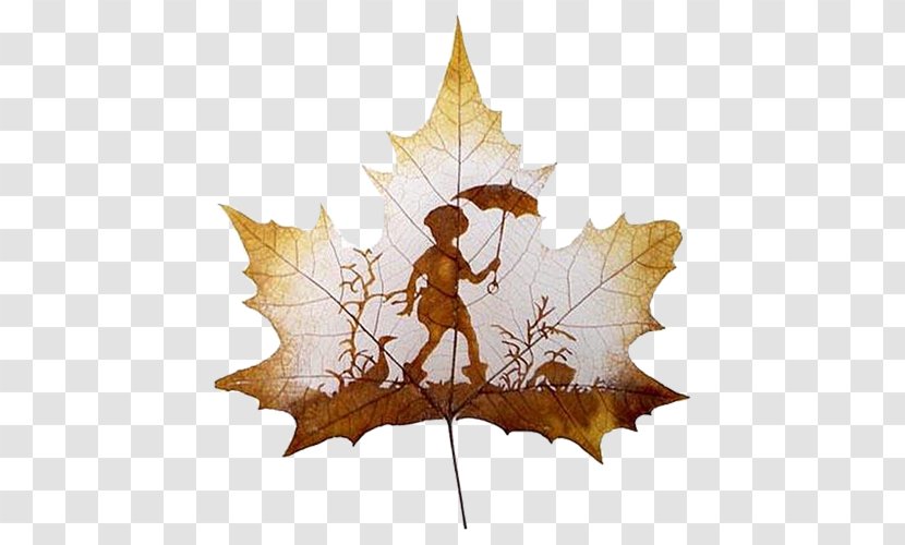 Leaf Carving Artist Work Of Art - Hojas Transparent PNG