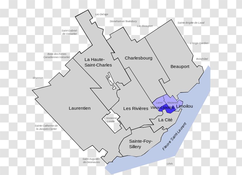 Quebec City Map - Area Transparent PNG