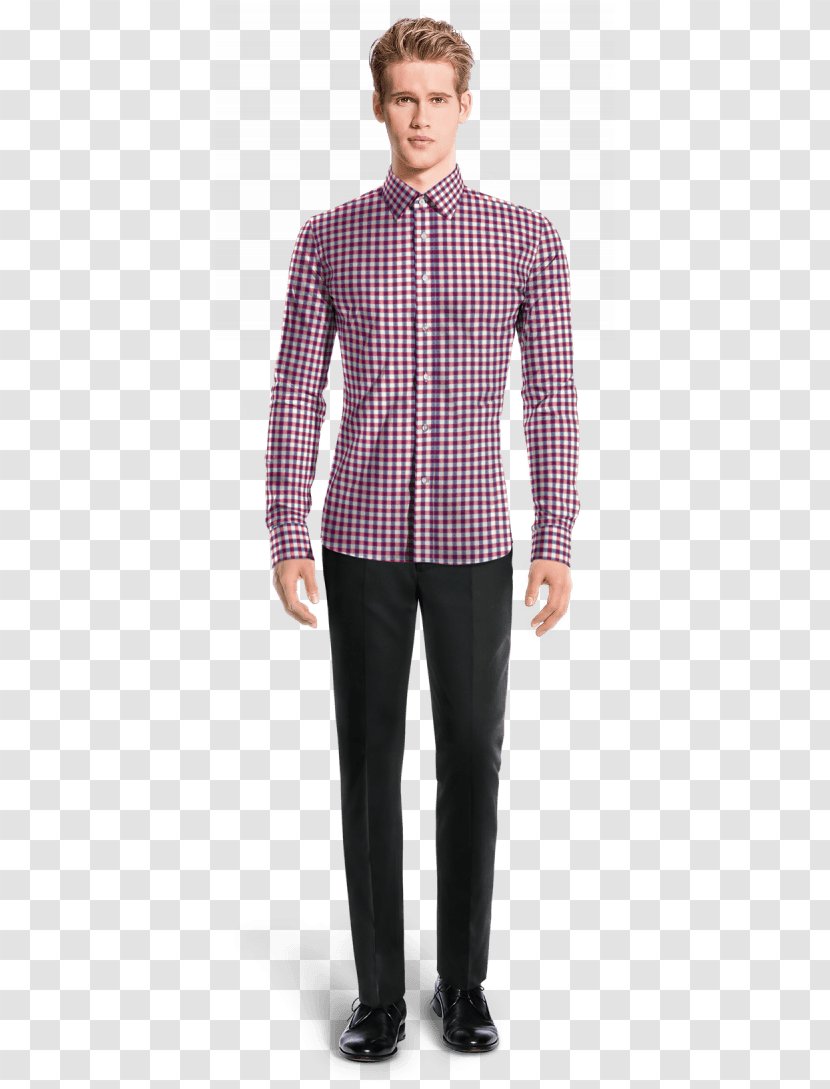 Chino Cloth T-shirt Pants Suit Coat - Formal Wear - Checkered Shirt Transparent PNG