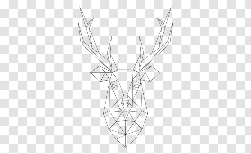 Reindeer Antler - Deer - Polygonal Transparent PNG