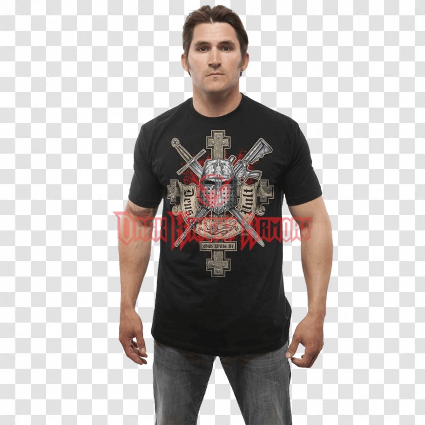Printed T-shirt Sleeve Top - Brand - Deus Vult Transparent PNG