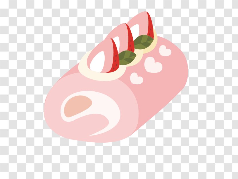 Swiss Roll Strawberry Cream Cake Clip Art Transparent PNG