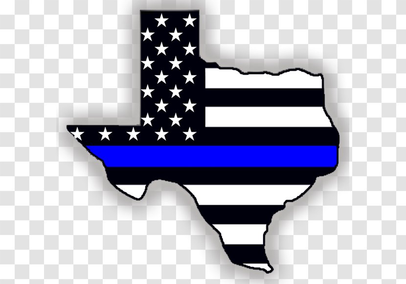Thin Blue Line Police Officer Law Enforcement - Decal - Usa Flag Transparent PNG