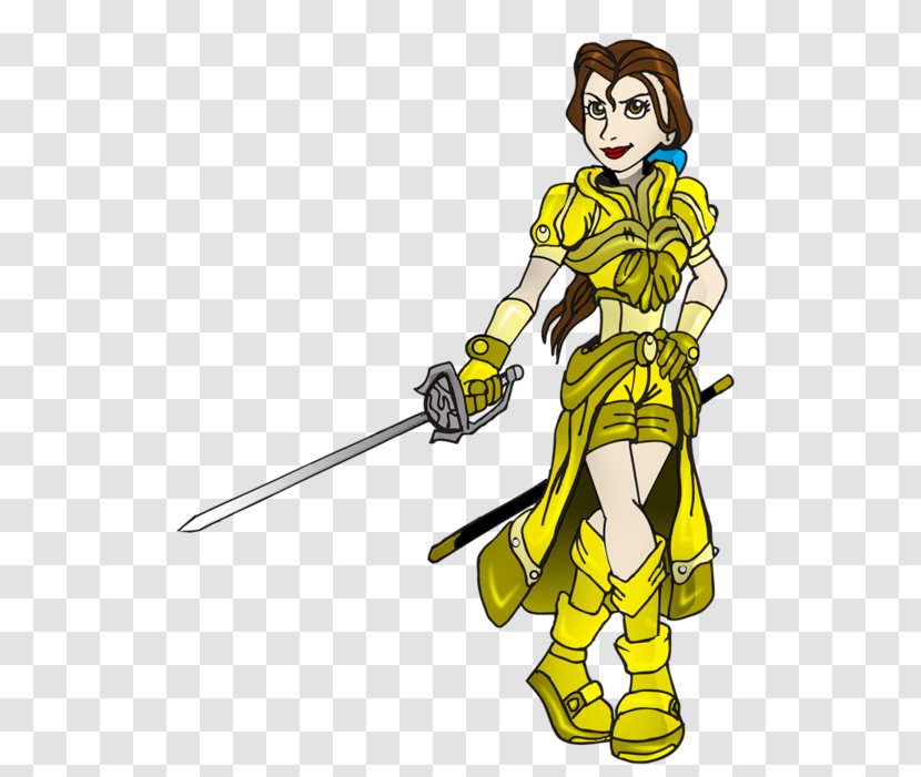 Illustration Clip Art Yellow Profession Weapon - Fictional Character - Battle Frame Transparent PNG