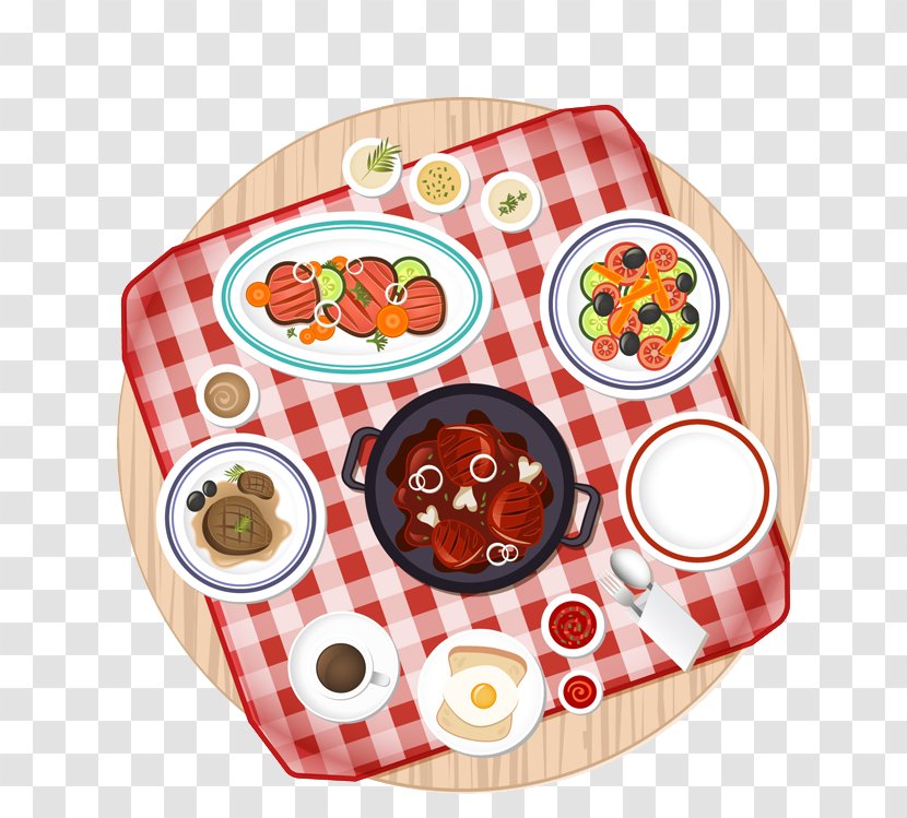 Breakfast European Cuisine Pizza Food - Advertising - Dining Table Transparent PNG