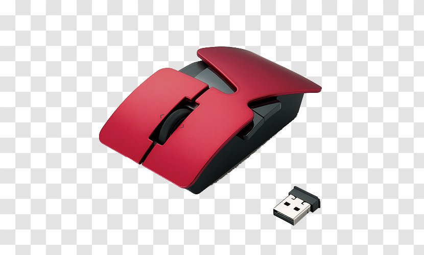 Computer Mouse Nendo Office Laptop Elecom Wireless - Red Transparent PNG