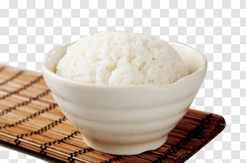 White Rice Cooked Food Bowl - Dairy Product Transparent PNG