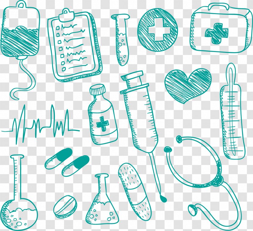 Medicine Nursing Drawing Doodle - Organism - Medical Supplies Artwork Transparent PNG