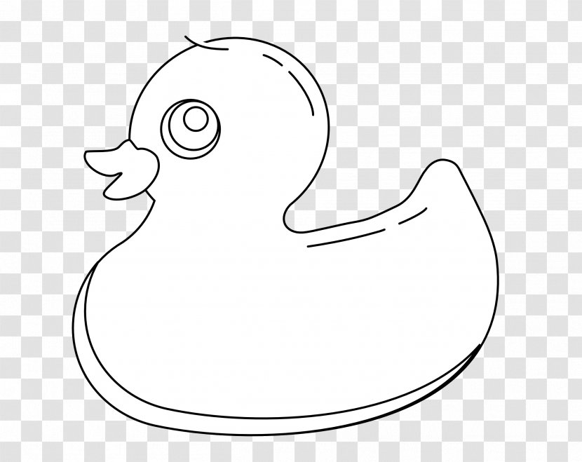 Rubber Duck American Pekin Black And White Clip Art - Frame - Cliparts Transparent PNG
