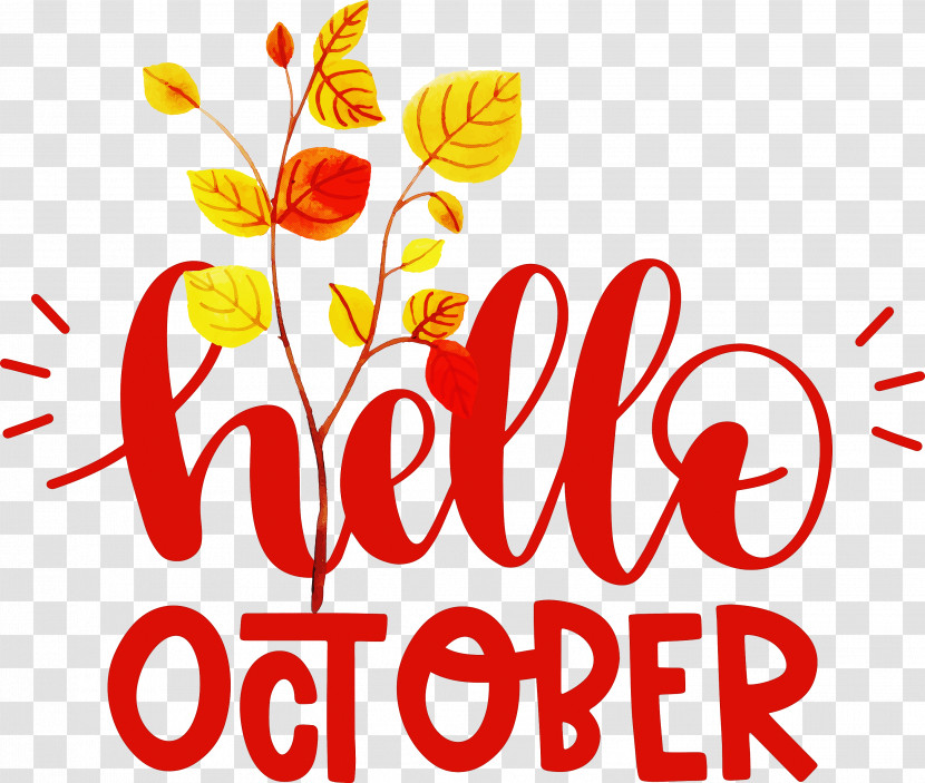 Hello October October Transparent PNG