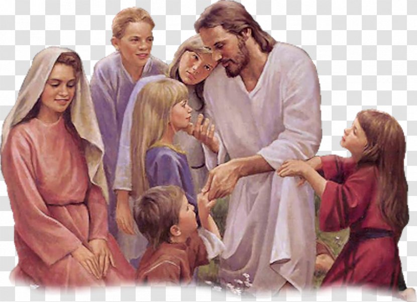 Bible Child Jesus Teaching Of About Little Children Depiction - Watercolor - Easter Transparent PNG