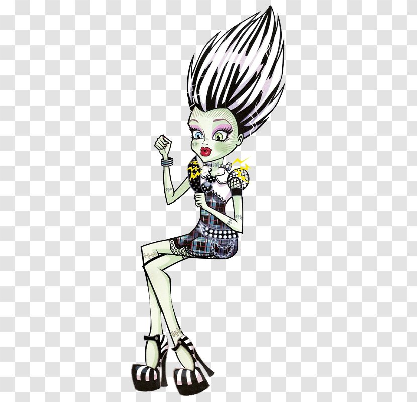 Frankie Stein Frankenstein Ghoul Monster High Doll - Watercolor Transparent PNG