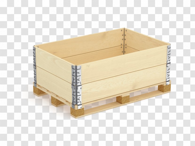 Pallet Collar EUR-pallet Crate Packaging And Labeling - Wooden Box - Wood Transparent PNG
