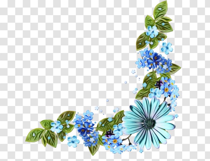 Blue Flower Plant Wildflower Clip Art - Borage Family - Gentiana Forgetmenot Transparent PNG