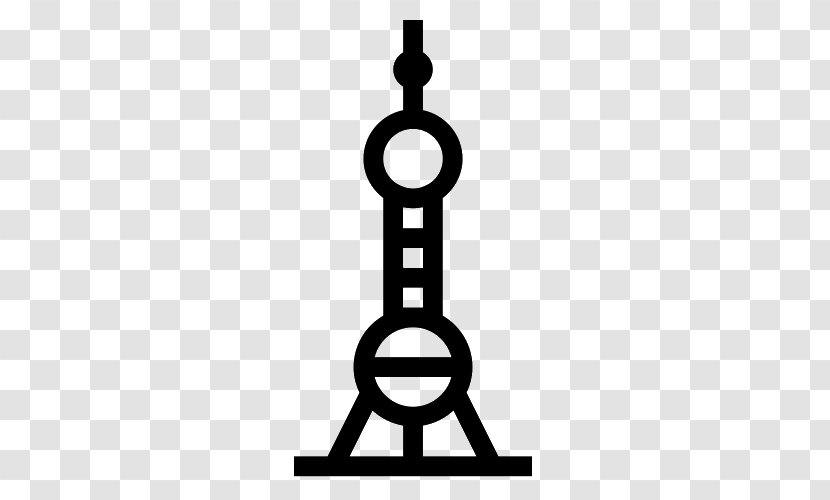 Oriental Pearl Tower - Black And White Transparent PNG