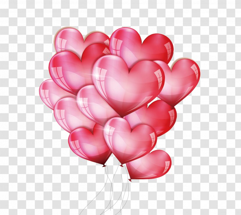 Birthday Wish Greeting Card Valentines Day Love - Happy To You - Heart-shaped Balloon Transparent PNG