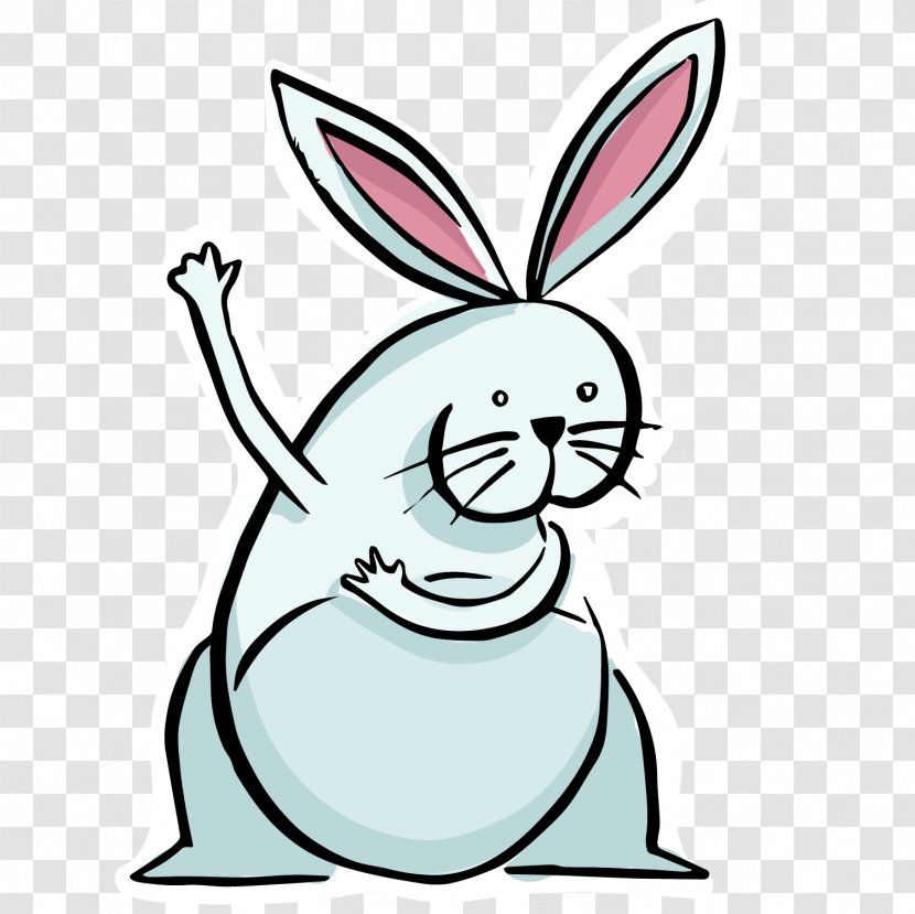Easter Bunny Domestic Rabbit European Cartoon - Vector Transparent PNG