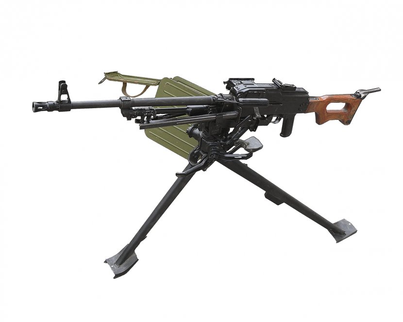 PK Machine Gun Weapon Light Firearm - Flower Transparent PNG
