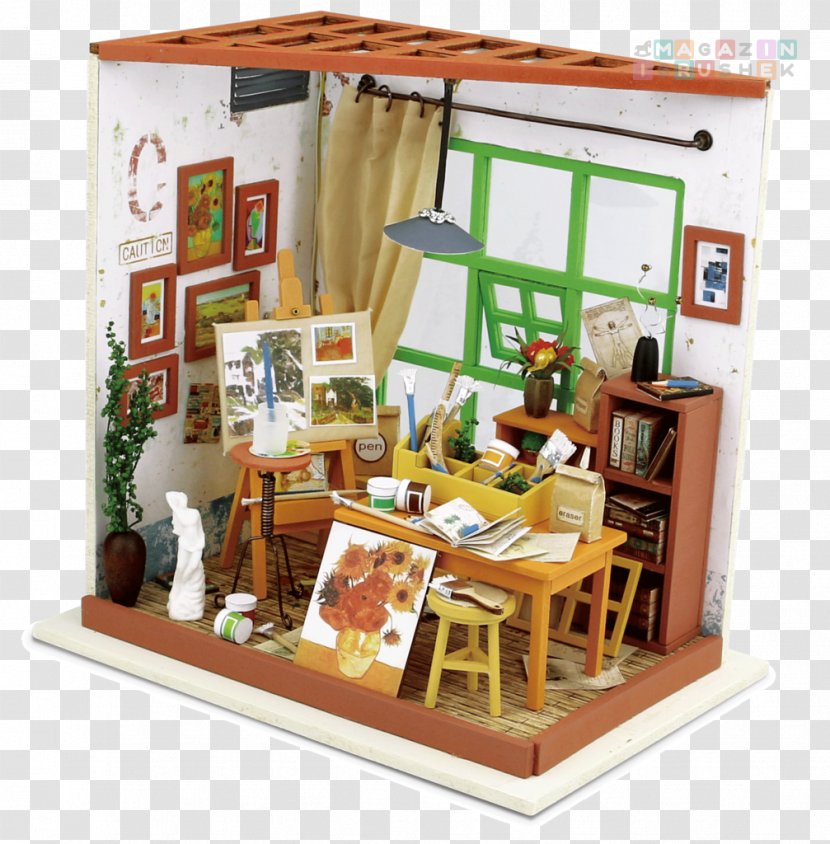 Dollhouse Studio Apartment Miniature Do It Yourself Toy - Table Transparent PNG