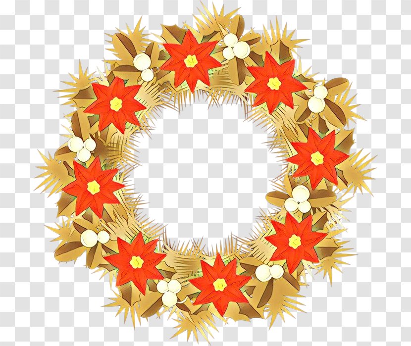 Wreath Santa Claus Christmas Day Poinsettia Decoration - Garland Transparent PNG