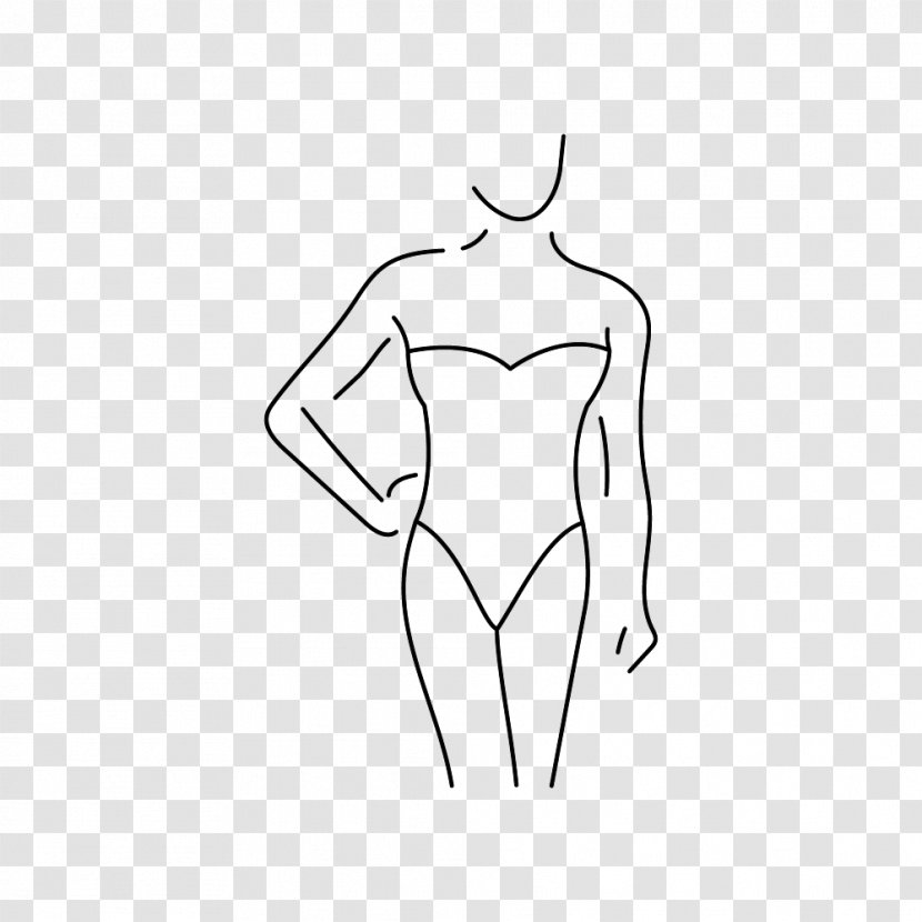 Thumb Hip Shoulder Line Art Drawing - Heart - Inverted Triangle Transparent PNG