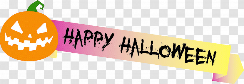 Happy Halloween Banner Transparent PNG