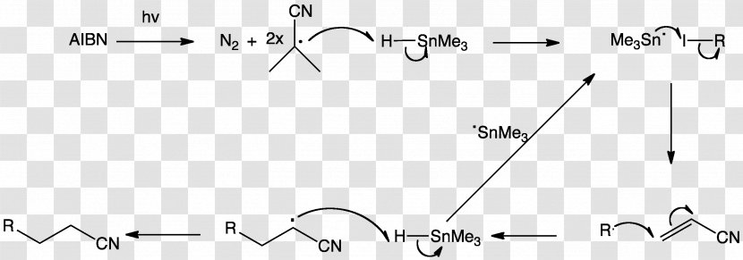Trimethyltin Chloride Acrylonitrile Azobisisobutyronitrile Radical Electrophile - Text - Charges Transparent PNG