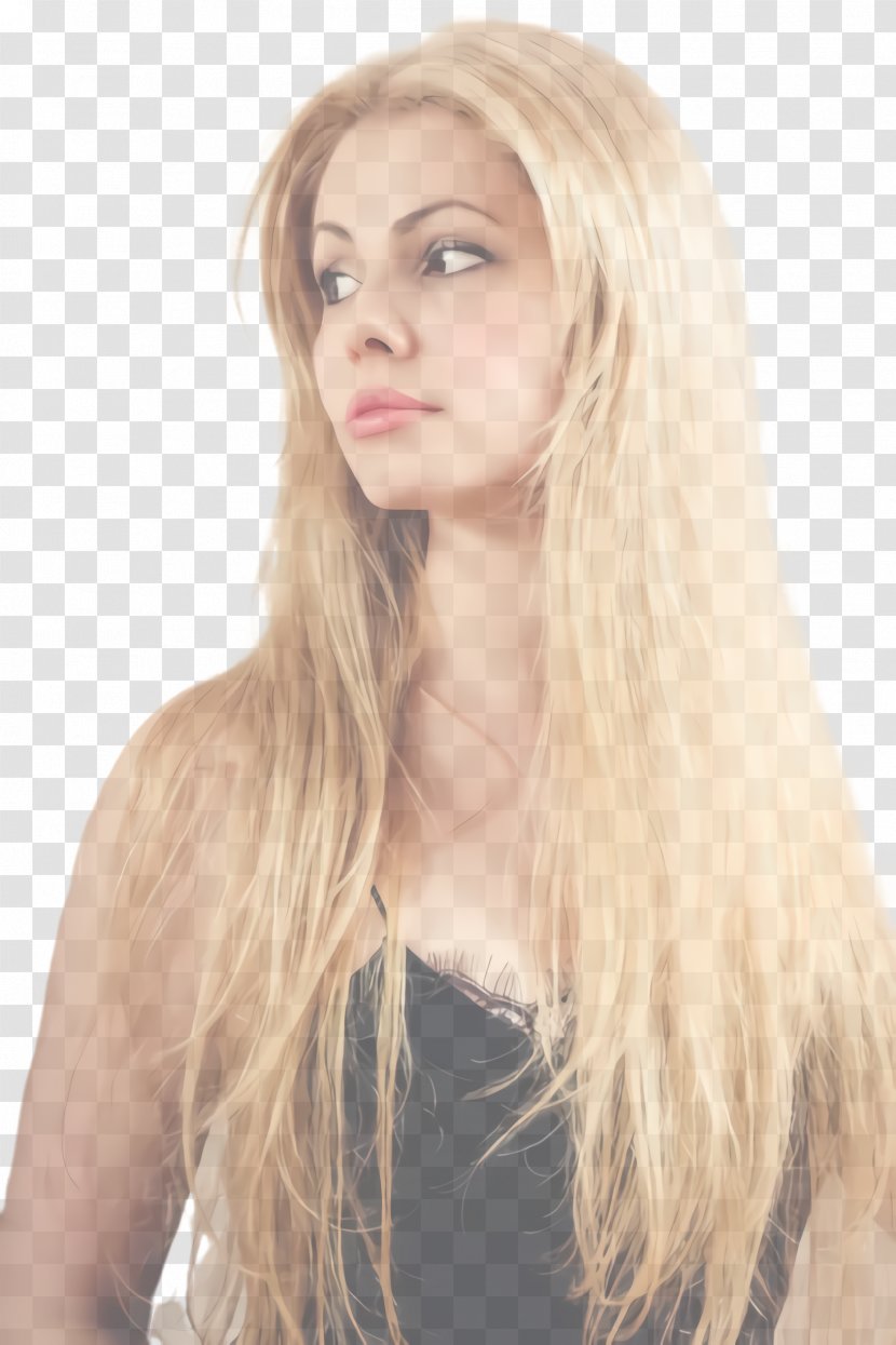 Hair Blond Hairstyle Long Layered - Coloring Eyebrow Transparent PNG